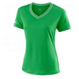 Женская футболка Wilson Team V-Neck (Toucan) для большого тенниса
